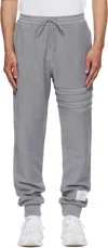 Thom Browne Gray Reverse Loopback 4-bar Sweatpants In Gray