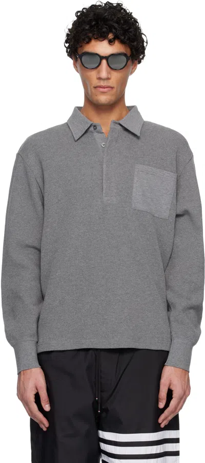Thom Browne Gray Rugby Polo