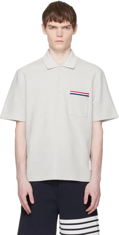 Thom Browne Polo Shirt Men Color Grey In Gray