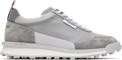 THOM BROWNE GRAY VITELLO CALF ALUMNI SNEAKERS