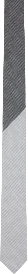 Thom Browne Diagonal Stripes Two-tone Silk Tie