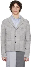 Thom Browne Gray Tweed Jacquard 4-bar Jacket