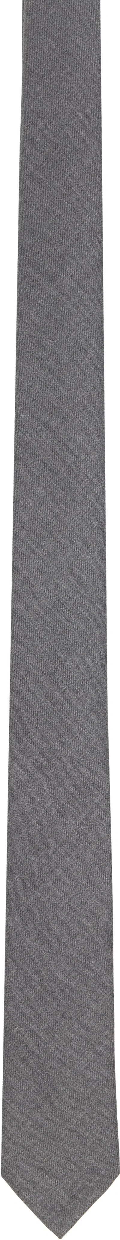 Thom Browne Gray Twill Classic Tie