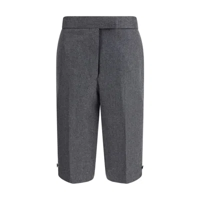 THOM BROWNE GRAY WOOL BERMUDA SHORTS
