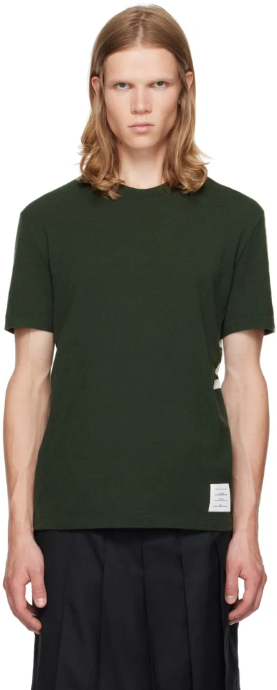 Thom Browne Green 4-bar T-shirt In 350 Green