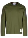 Thom Browne 4-bar Cotton T-shirt In Green