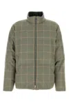 Thom Browne Reversible Down Jacket Featuring Checkered Pattern In Green