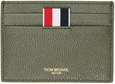 Thom Browne Card Holder In 320 Dk Green