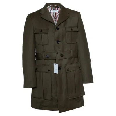 Pre-owned Thom Browne , Green Trench Coat