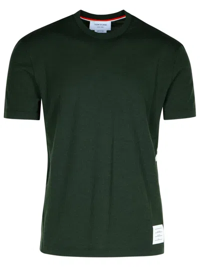 Thom Browne Stripe-detailing Wool T-shirt In Green