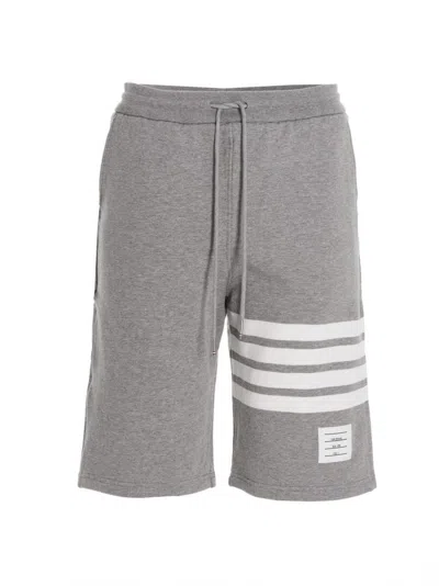Thom Browne Grey 4 Bar Bermuda Shorts In Gray
