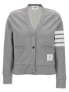 Thom Browne 4 Bar Cardigan Sweaters And Cardigans Gray In Grey
