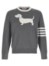 Thom Browne 4-bar Hector Sweaters And Cardigans In Grey