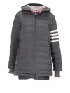 Thom Browne Grey 4-bar Hooded Ski Jacket