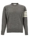 Thom Browne 4 Bar Sweaters And Cardigans In Grey