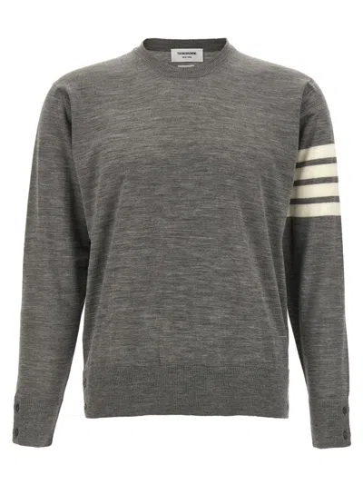 THOM BROWNE GREY 4 BAR SWEATER