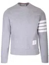Thom Browne Grey 4-bar Sweatshirt In Gray