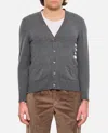 Thom Browne 4-bar Cotton Cardigan For Men In Grey