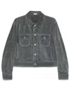 Thom Browne Backstrap Utility Jacket Contrast Stitching In Gray