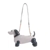 Thom Browne Prada Calf Leather Handbag In Grey