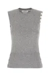 Thom Browne Grey Cashmere Sleeveless Sweater In Gray