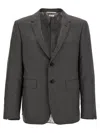 Thom Browne Super 120s Single-breasted Blazer In Grey