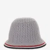 Thom Browne Grey Colorful Striped Hat In Grey