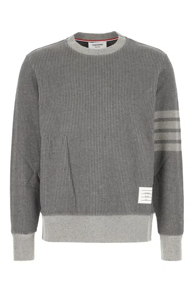 Thom Browne Grey Cotton Blend Sweatshirt In Gray