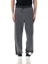 Thom Browne Solid Loopback Jersey 4-bar Sweatpants In Gray