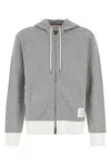 Thom Browne Felpa In Cotone Grigio Uomo In Gray