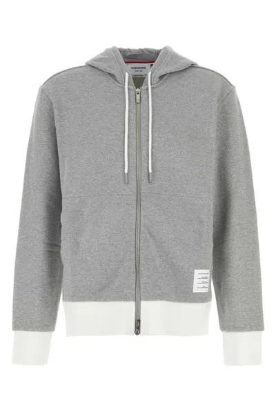 THOM BROWNE GREY COTTON SWEATSHIRT