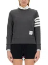 Thom Browne Crewneck Sweatshirt In Gray