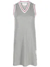 Thom Browne Cotton Pique Tennis Dress In Grey