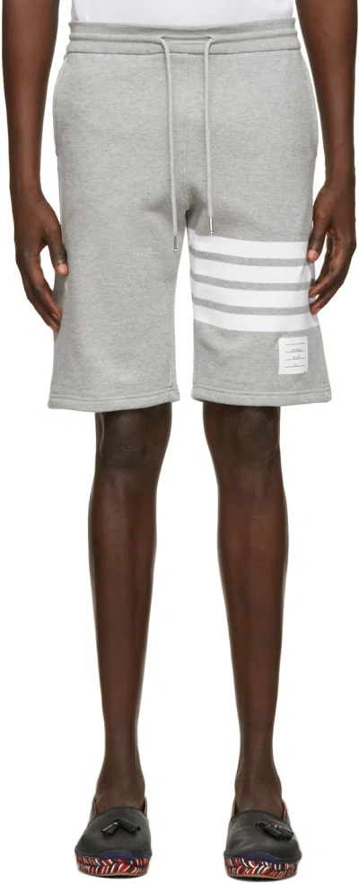 THOM BROWNE GREY ENGINEERED 4-BAR SHORTS