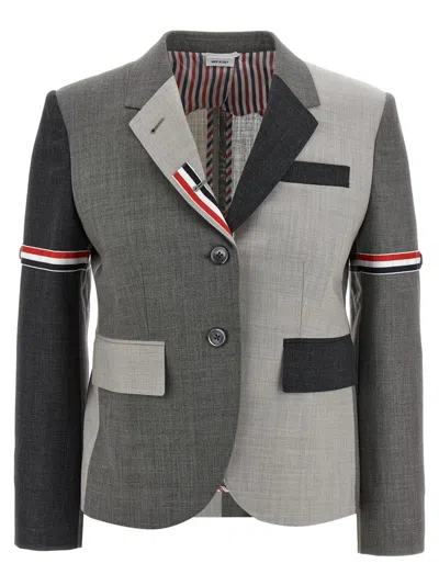 THOM BROWNE GREY FUN-MIX BLAZER