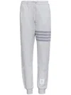 Thom Browne Grey Jersey Joggers With 4bar Detail