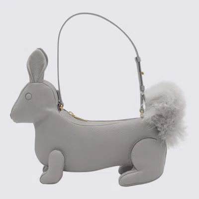Thom Browne Grey Leather Rabbit Top Handle Bag