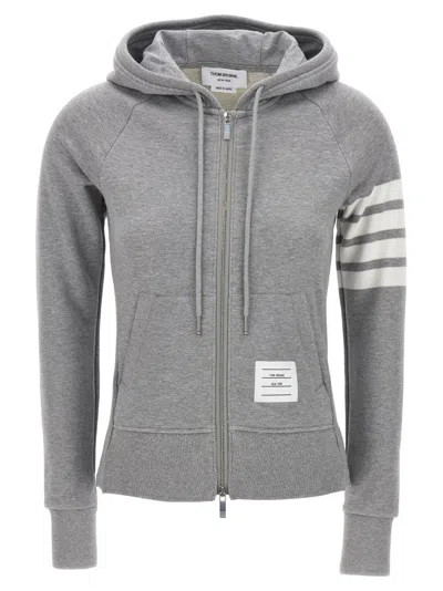 THOM BROWNE GREY LOGO HOODIE