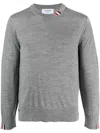 Thom Browne Grey Wool Sweater In Grey