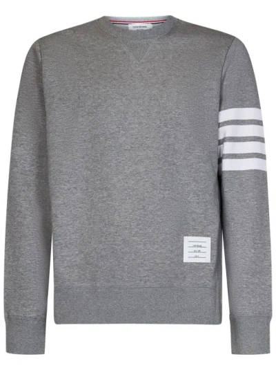 Thom Browne Grey Loopback Cotton Crewneck Sweatshirt