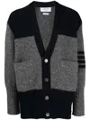 Thom Browne Block Design V-neck Sweater Pockets