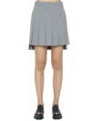 Thom Browne Rwb Pleated Mini Skirt In Grey