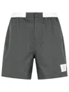 Thom Browne Bermuda Shorts With Button Detail And Elastic Waistband