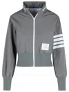 Thom Browne Grey Polyester Jacket In Grey