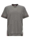 Thom Browne Grey Short Sleeve Crew Neck T-shirt In Grey