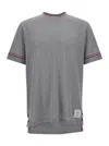 Thom Browne Grey Short Sleeve Crew Neck T-shirt In Grey