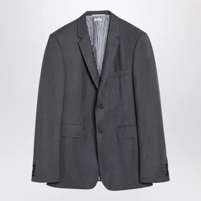 Thom Browne Grey Single-breasted Jacket In Wool Men In Gray