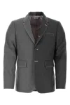 Thom Browne Two-tone Twill Blazer With Button Cuffs In Grey