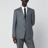 Thom Browne Grey Single-breasted Wool Jacket In Multi