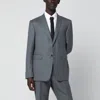 Thom Browne Grey Single-breasted Wool Jacket In Multi